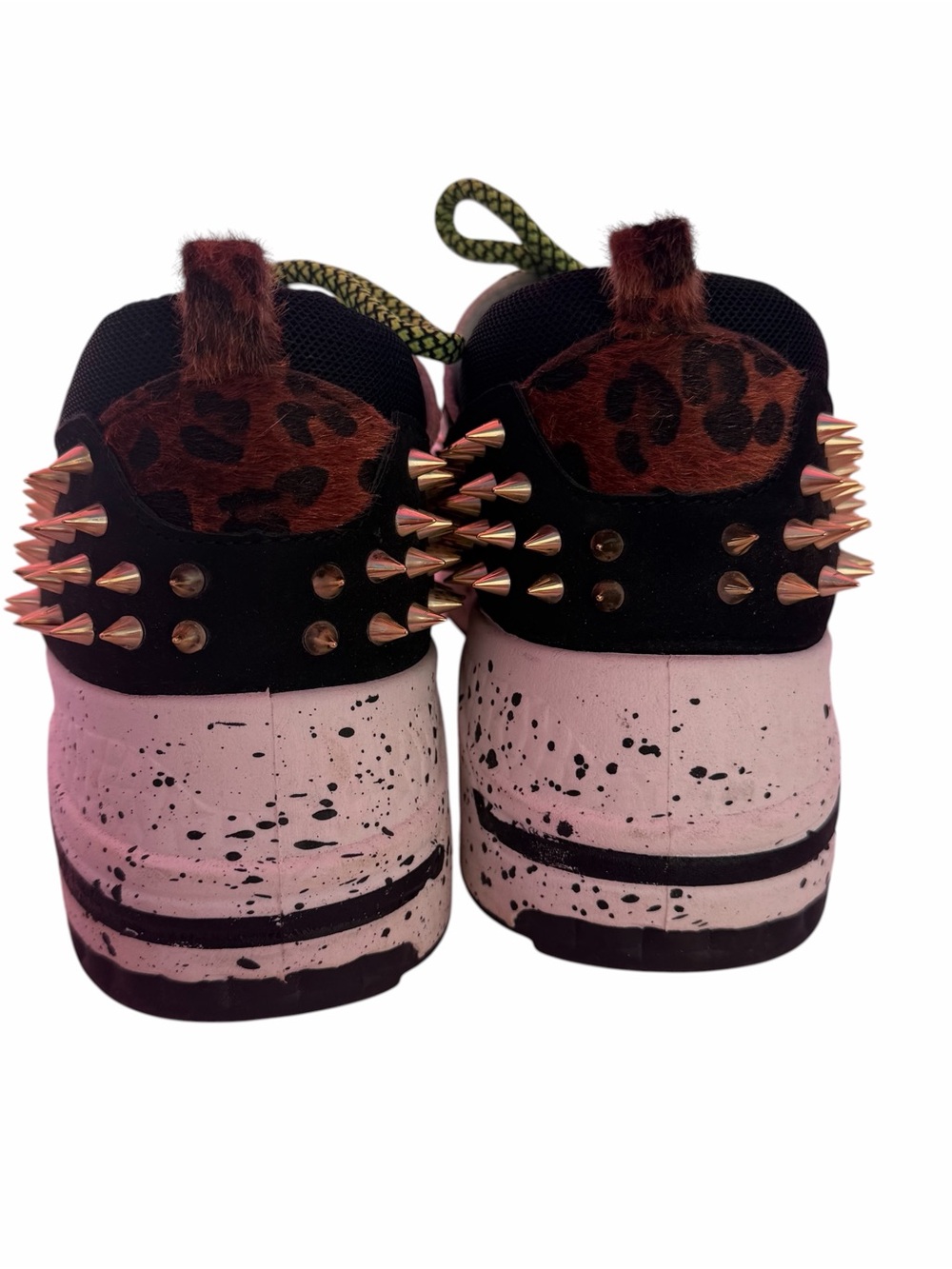 Cape Robbin Pink and Black Spike-Embellished Fashion Sneakers Size 7 - Picture 5 of 5
